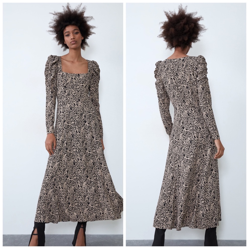 ZARA Animal Print dress size L, XL, XXL